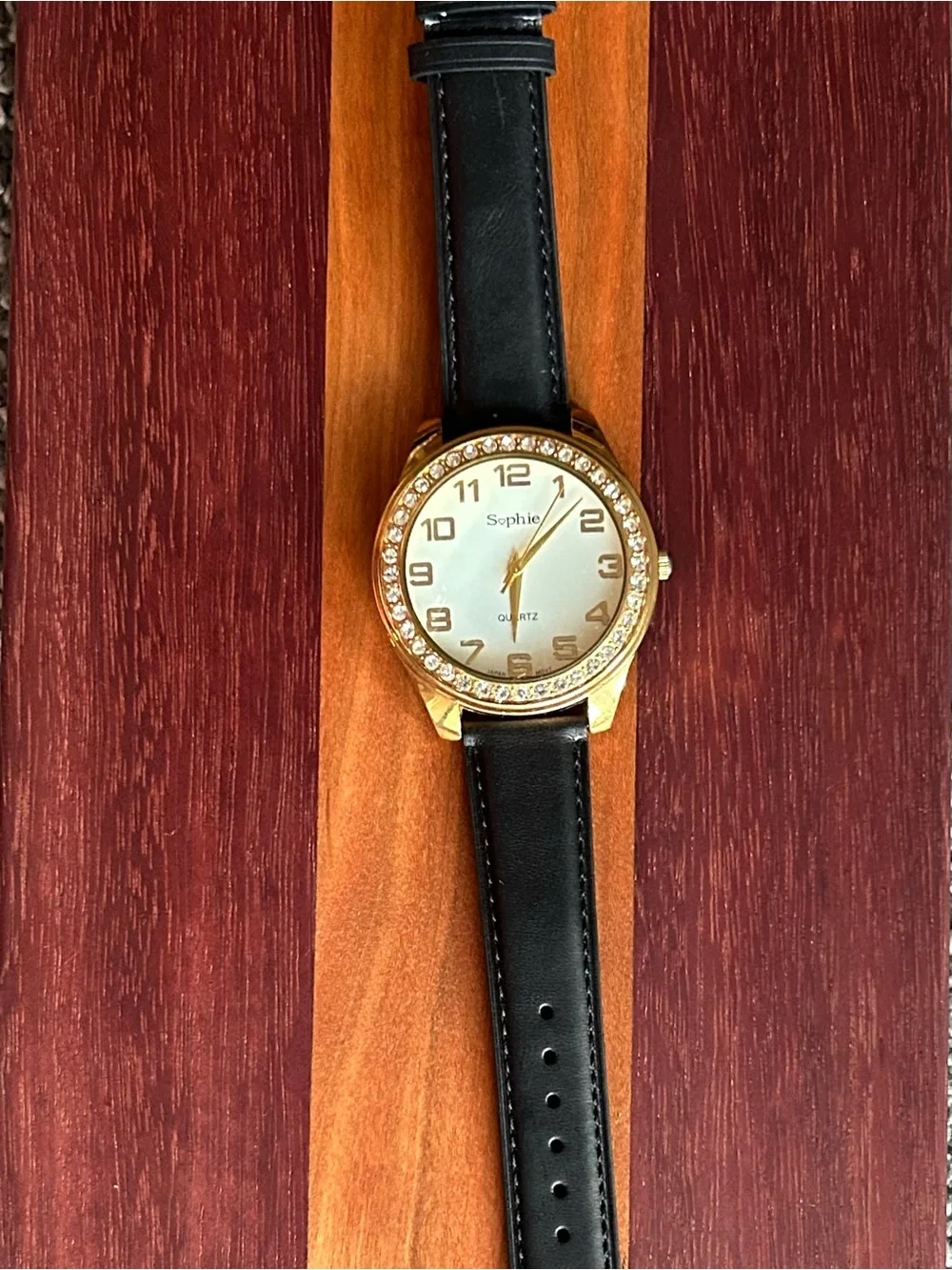 Sophie Women's Watch - Gold Tone, Crystal Bezel - NEW Battery & Band